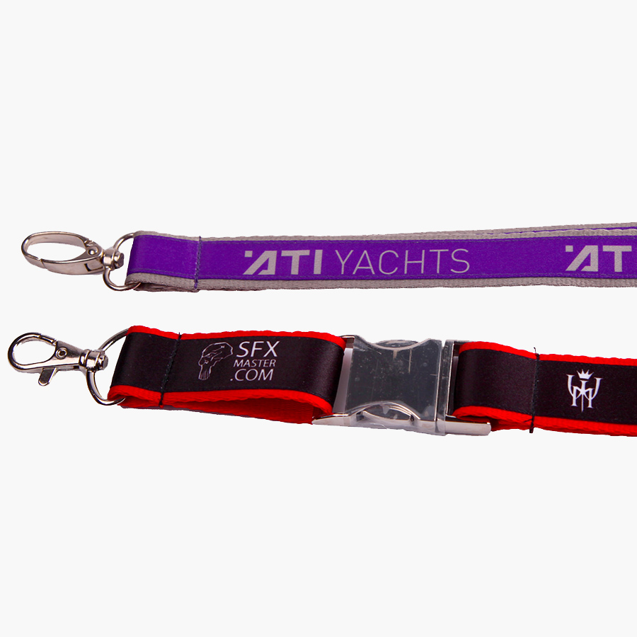 Lanyards personnalisés cousus avec impression