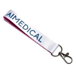 Porte-clés court avec breloque en sublimation recto verso Cintapunto®