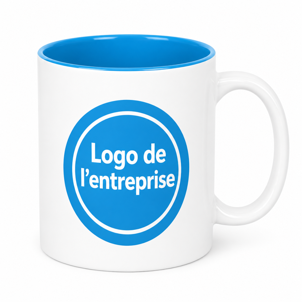 Tasses personnalisées avec impression | Blanches avec un intérieur coloré – Image 2