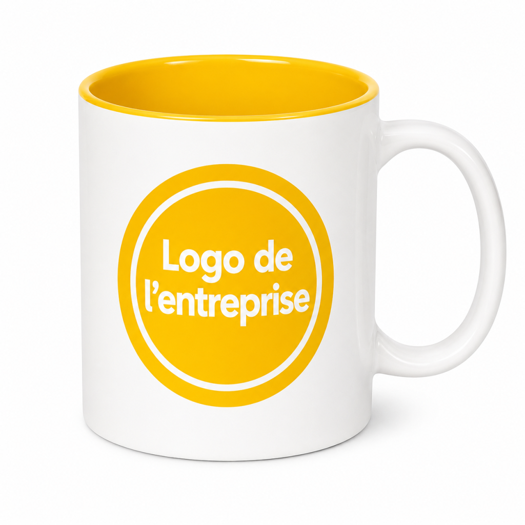 Tasses personnalisées avec impression | Blanches avec un intérieur coloré – Image 3