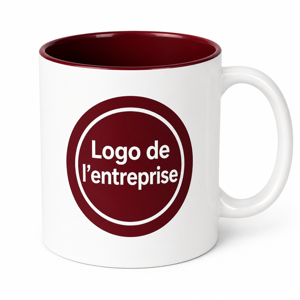 Tasses personnalisées avec impression | Blanches avec un intérieur coloré – Image 9