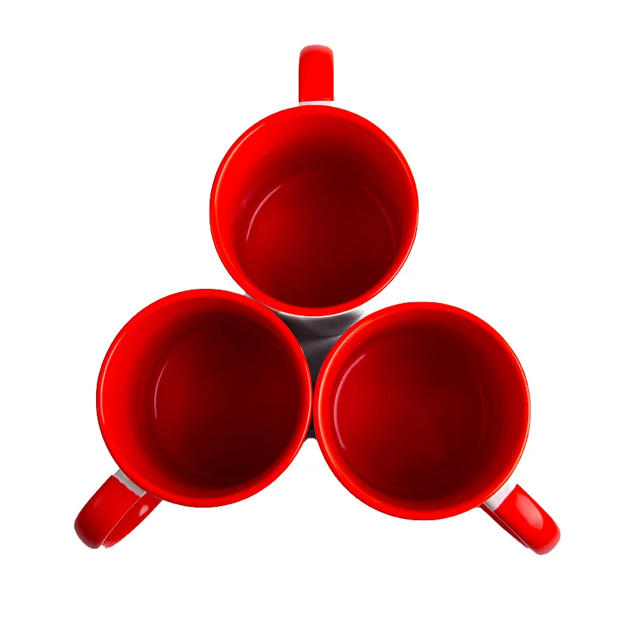 Tasses personnalisées avec impression | Blancs avec intérieur et poignée colorés – Image 2