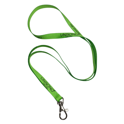 Lanyard personnalisé en couleur intégrale avec impression recto-verso