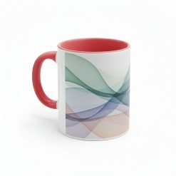 Alternative view of Tasses promotionnelles avec impression complète | Blancs avec intérieur et poignée colorés